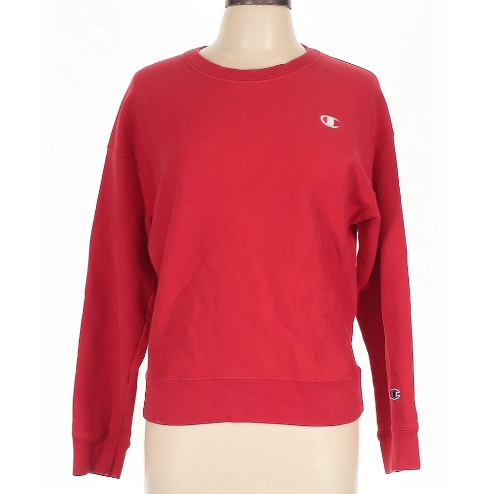Champion Men's Reverse Weave Vibrant Red Crewneck Sweater Sweatshirt